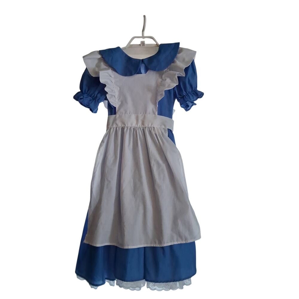 Unbranded Alice in Wonderland Costume dress girls M 7 8 ? + apron